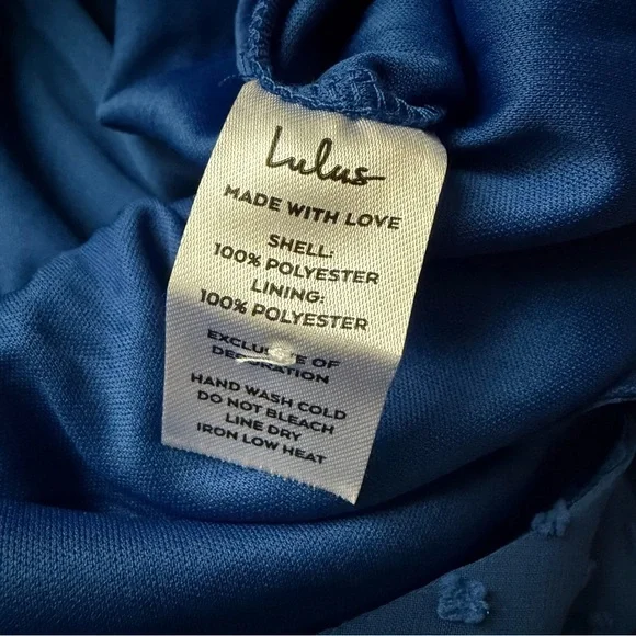 Lulus Women’s NWT Romper Size M Blue Dots Brunch Boho Chic Whimsical Lace - Picture 6 of 7